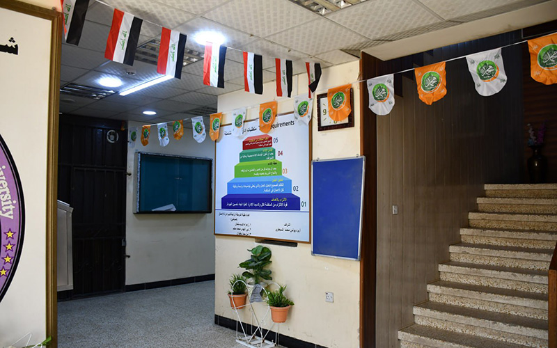 استعدادات كلية الادارة والاقتصاد لاستقبال المولد النبوي الشريف